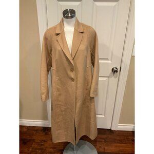Torrid Long Tan Button-Up Overcoat, Size 00 , NWT!